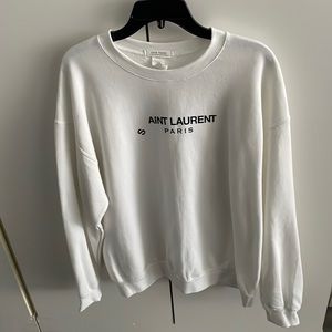 12th Tribe Ain’t Laurent White Sweatshirt GUC